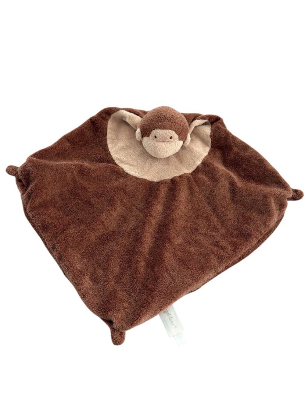 Angel Dear Brown Monkey Lovey Security Blanket Soft Plush Baby Comfort 13x13